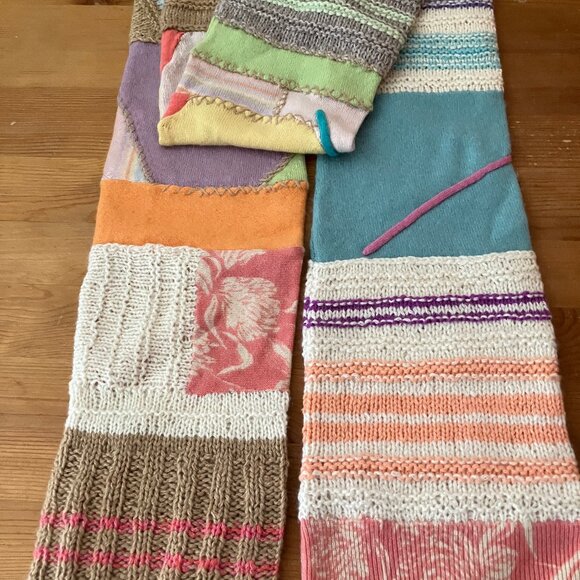 Yatemiole Women Hand made Cashmere Ladies\'scarf Multicolor Size 5,5x74 in.